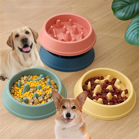 Travelwant Dog Bowl Slow Feeder Dog Food Dish Dogs Feeding Puzzle Anti ...