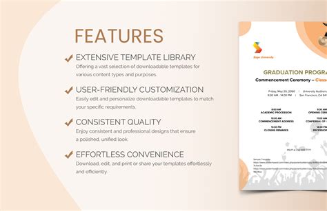 Downloadable Graduation Program Template - Download in Word, Google ...