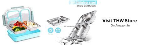 Buy THW 304 Stainless Steel Lunch Boxes for Office Men, Lunch Box Steel ...