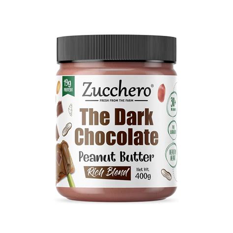 Zucchero Dark Chocolate Peanut Butter, Rich Blend, 400g - Anti-oxidant ...