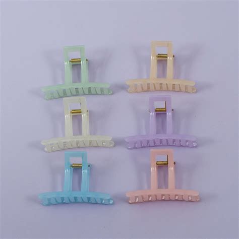 Pastel Rectangle Hair Claw – UBK3278 – Unboxkar Wholesale