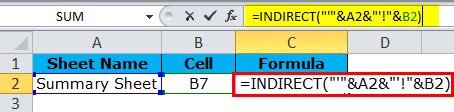 Indirect Function Excel Examples 的图像结果