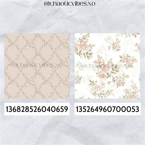 Floral wallpaper bloxburg decals – Artofit