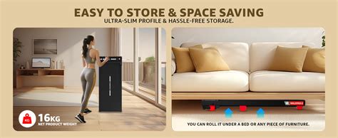 Buy PowerMax Fitness Walkpad-2 Under-Desk Treadmill for Home Use | 3.0 ...