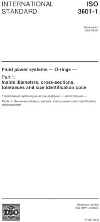 ISO 3601-1:2002, Fluid power systems - O-rings - Part 1: Inside ...