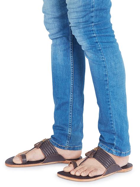 Wedding Chic Brown Kolhapuri Chappal for Men | korakari