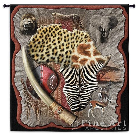 Leopard and Zebra Africa Tapestry Wall Hanging | Wall tapestry, African ...