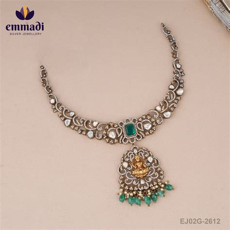 Necklace - Alankara (Nakshi Victorian) With Set @ – Emmadi Silver Jewellery