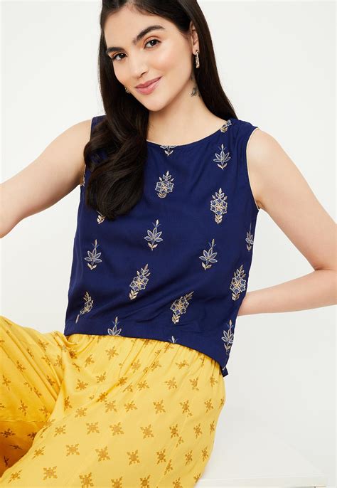 Buy Women Embroidered Ethnic Top Online at just Rs. 699.0 ...