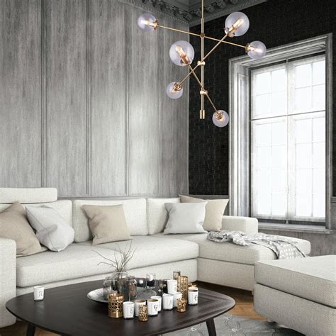 Kalani 6-Light Gold Sputnik Chandelier with Clear India | Ubuy