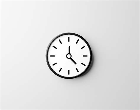 Black white wall clock png PSD, High Quality Free PSD Templates for ...