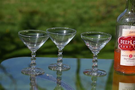 Vintage Cocktail - Martini Glasses, Set of 6, Candlewick, circa 1950's ...