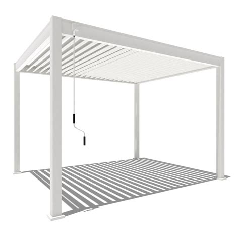 Weide Aluminium-Pavillon Classic 3 x 3,6 m mit Lamellendach weiß ab 1. ...