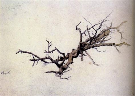 Branche de tilleul dessin crayon, lavis (1812) (Medium) Paper Print ...