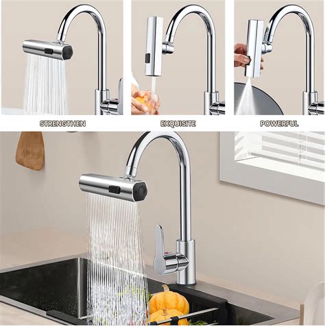 3 in 1 360 Waterfall Kitchen Faucet, Touch Kitchen Faucets, Faucet ...