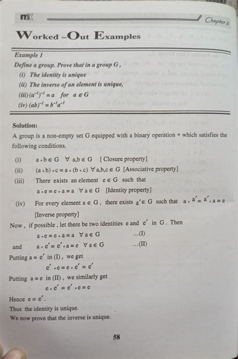 Group Theory Examples - mX Chapter 2 Worked Examples Example 1 Define a ...