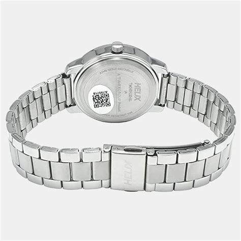 Helix Women Quartz Black Dial Analog Stainless Steel Watch TW048HL03 ...