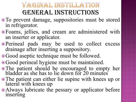 Vaginal instillation | PPTX