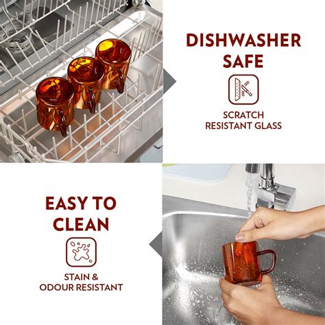 Borosil Vision Amber Mug, Set of 6 at Best Price Online in India - Borosil