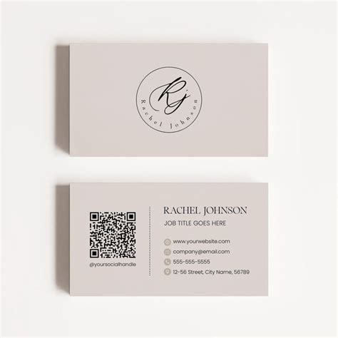 QR Code Business Card Template 的图像结果