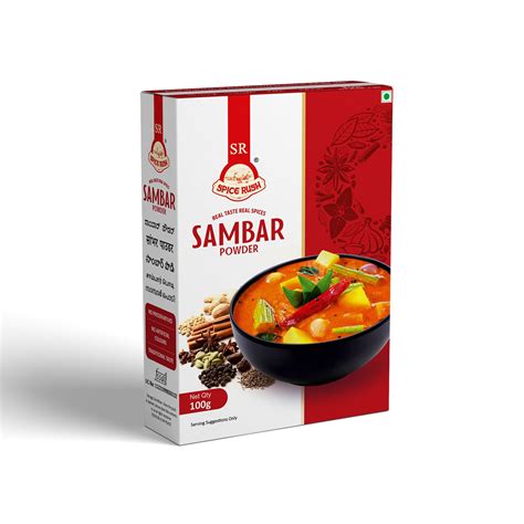 SPICE RUSH SAMBAR MASALA 100 gms (Pack of 2) : Amazon.in: Grocery ...