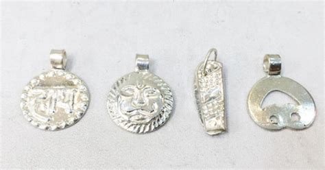 Silver Chand, Suraj, Haay, Chaku Pendant For Baby Price- 590/- rs
