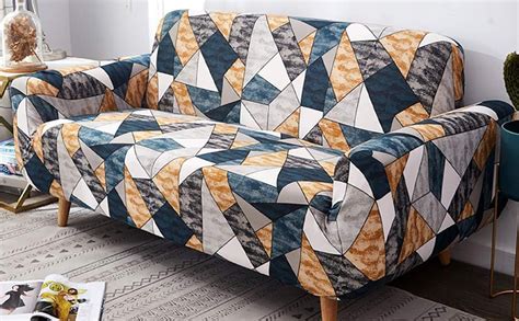 House of Quirk Polyester Spandex Printed Sofa Cover Big Elasticity ...