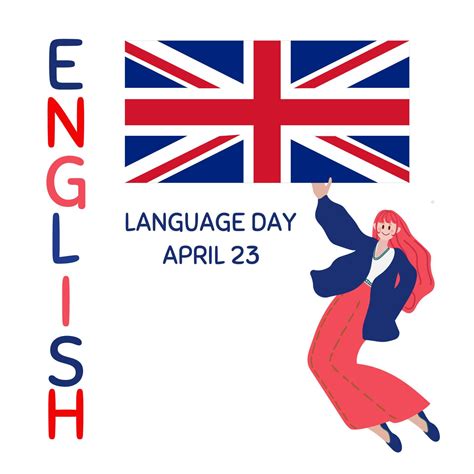 English Language Day. April 23. Holiday concept. Template for ...