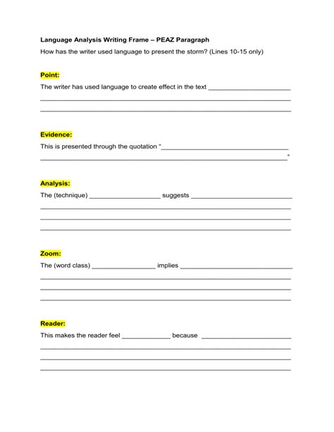 Language Analysis Worksheet 的图像结果