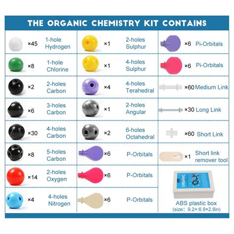 Snapklik.com : Organic Chemistry Model Kit (307 PCS) Armyte Chemistry ...