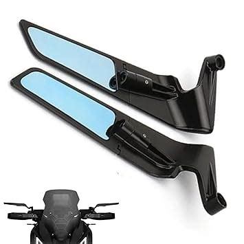 TRYFLY New Bike Mirror Adjustable Rotating Rear View Stealth Fin Wings ...