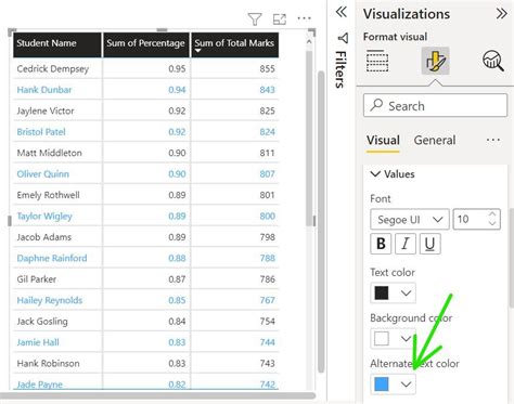 Image result for Table Visual Format in Power Bi
