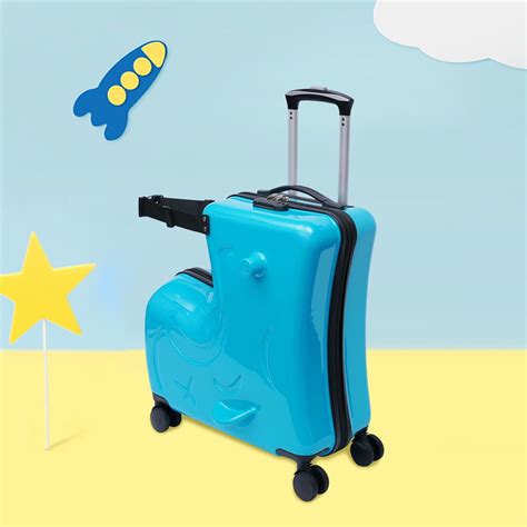 Buy Wuzstar 20 Inch Childrens Ride On Luggage,kids Travel Trolley ...