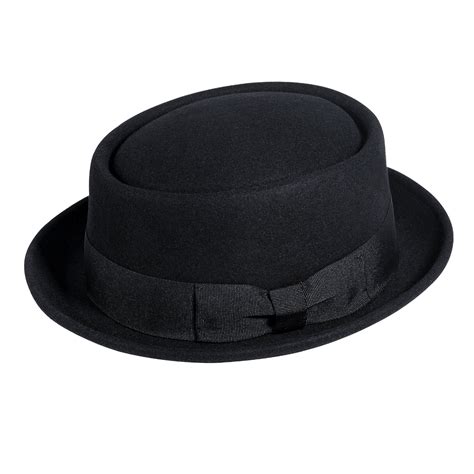 FRIJPACK Pork Pie Hats for Men/Women 100% Wool Felt Hat Panama bow felt ...