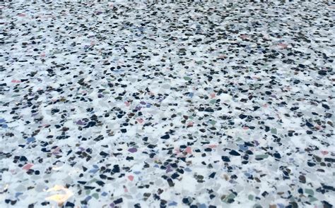 Black Epoxy Floor With Flakes