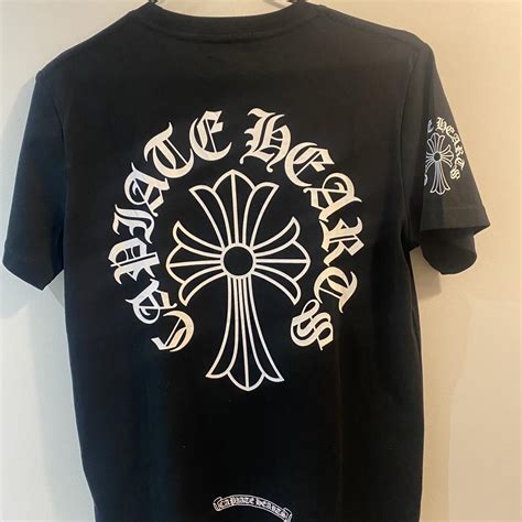 Black Chrome Hearts T shirt Oversized Fits M or L - Depop
