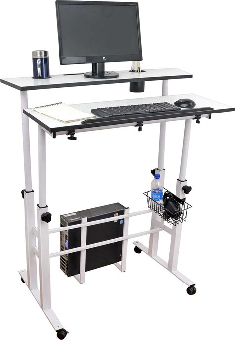 Nilkamal Leo Engineered Wood Computer Trolley | Table with Keyboard ...