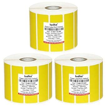 Tudko® 75x25 mm Chromo Self Adhesive Barcode Paper Label Sticker Roll ...