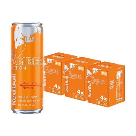Amazon.com : Red Bull Amber Edition Energy Drink, Strawberry Apricot ...
