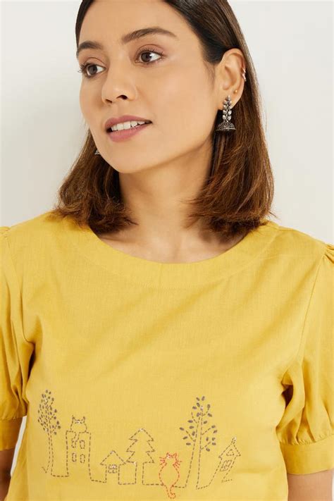 Kantha Embroidery Crop Top – Intune Fashion