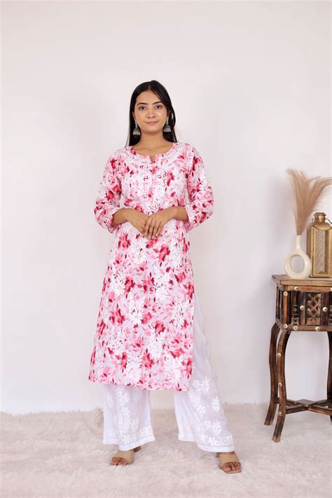 Buy Best Ayat Mulmul Lucknowi Chikan Kurta Online In India – Lucknowi ...