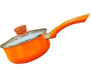 Buy NIRLON Non Stick Induction Base Ceramic Coated Sauce Pan 18Cm ...