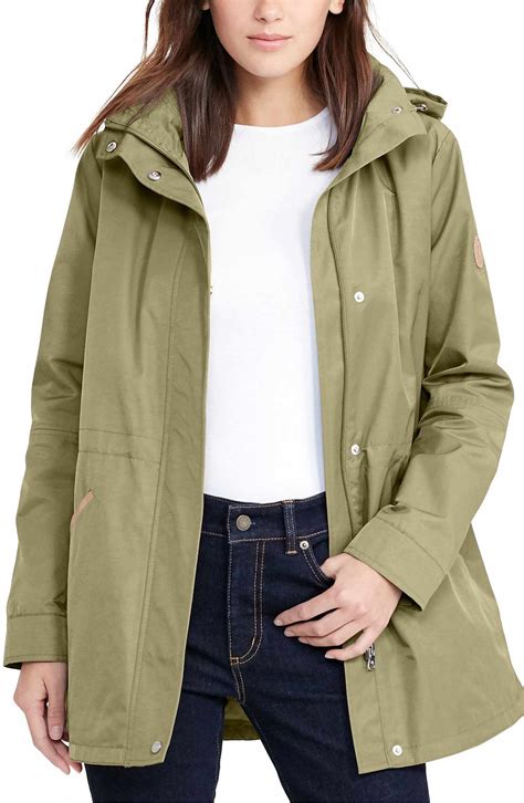 Lauren Ralph Lauren Stowaway Hood Drawstring Waist Anorak | Nordstrom ...