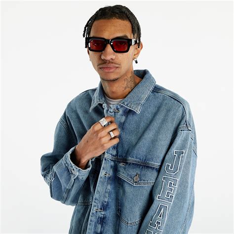 Jackets Tommy Jeans Oversized Logo Sleeve Denim Jacket Denim Light ...