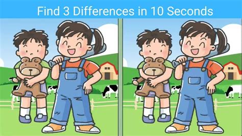 Spot The Difference: Can you spot 3 differences in 10 seconds?