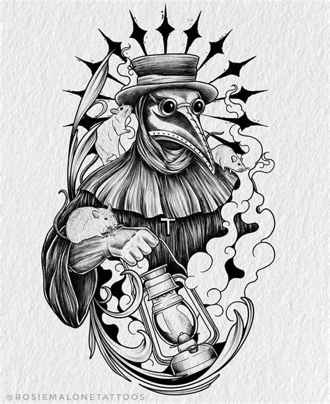 𝗥𝗼𝘀𝗶𝗲 𝗠𝗮𝗹𝗼𝗻𝗲 𝗧𝗮𝘁𝘁𝗼𝗼 𝗔𝗿𝘁𝗶𝘀𝘁 on Instagram: "Plague Doctor design ready ...