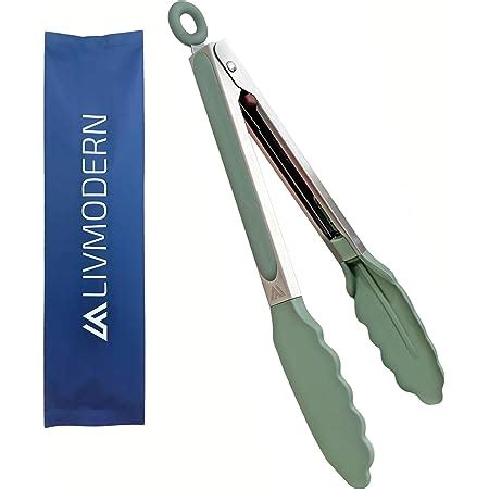 Buy FiABLE Premium Steel and Silicone Food Tongs for Kitchen, Barbeque ...