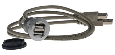 09454521950 HARTING | HARTING Straight, Panel Mount, Socket- Dual Port ...