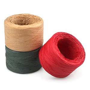 200 M/656 Feet Paper Ribbon,Raffia Paper String Packing Twine for ...