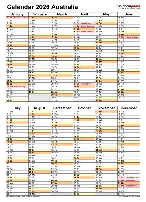 Free Printable 2026 Calendar Templates
